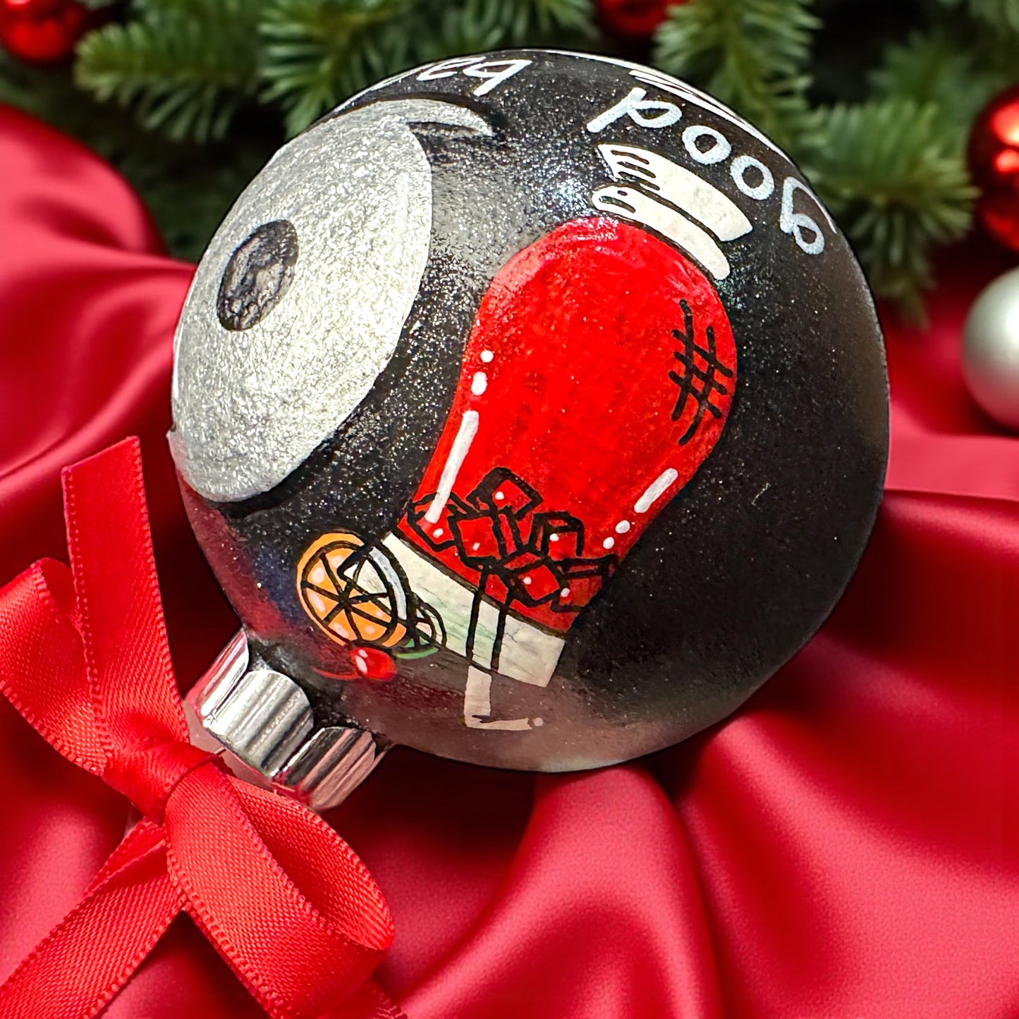 Hurricane Holiday Delight: Custom Handpainted Ornament 🌪️