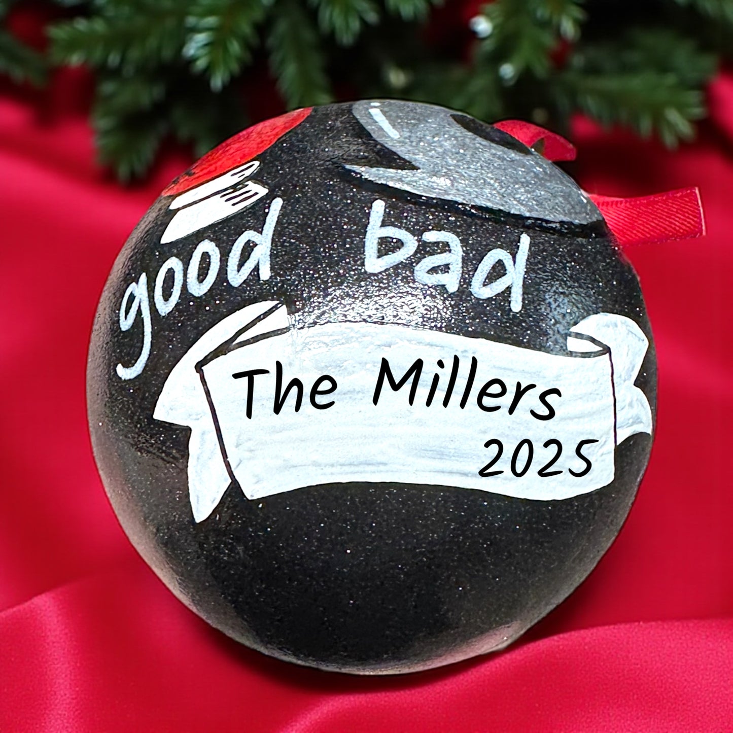 Hurricane Holiday Delight: Custom Handpainted Ornament 🌪️
