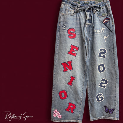 Senior Style With a Splash: Custom Hand-Painted Jeans for Class of 2026!