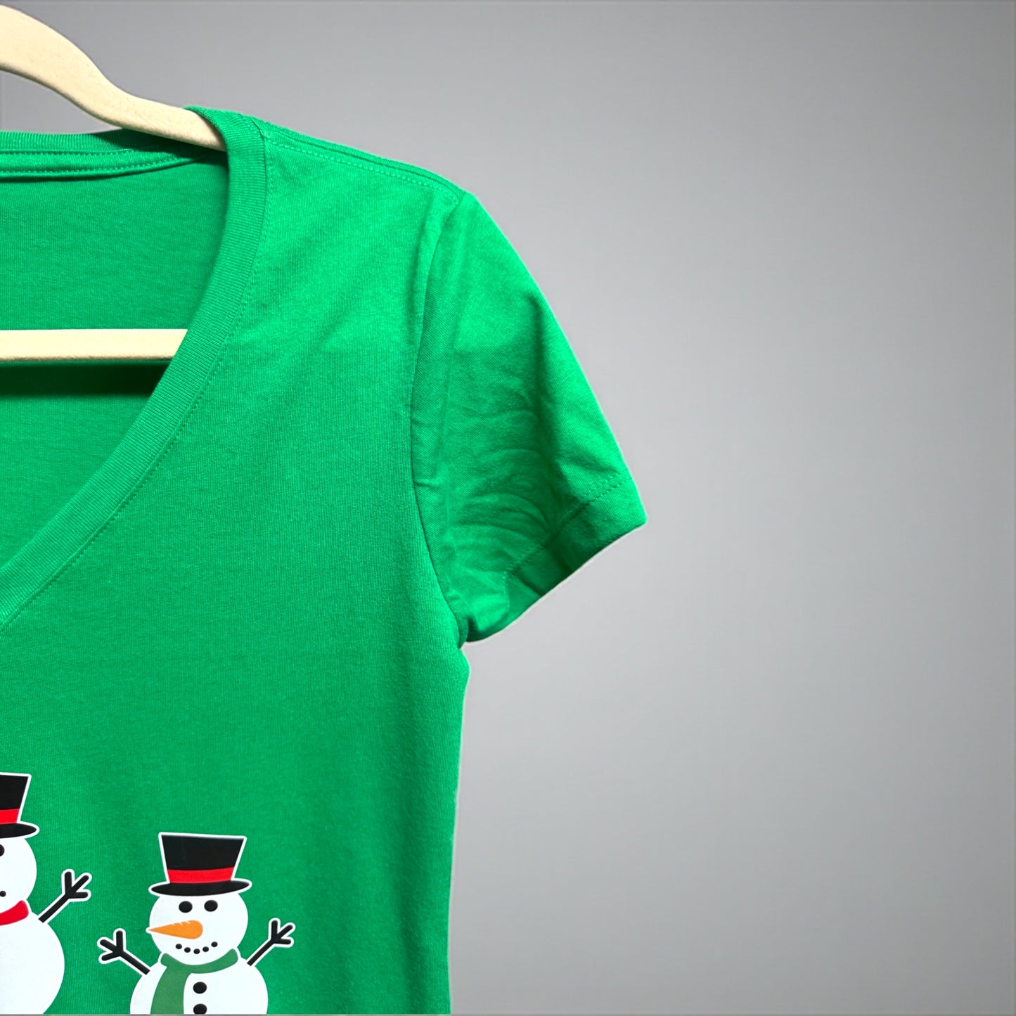 With My Snowmies! Women's V-Neck Tee - 'Junior Fit'