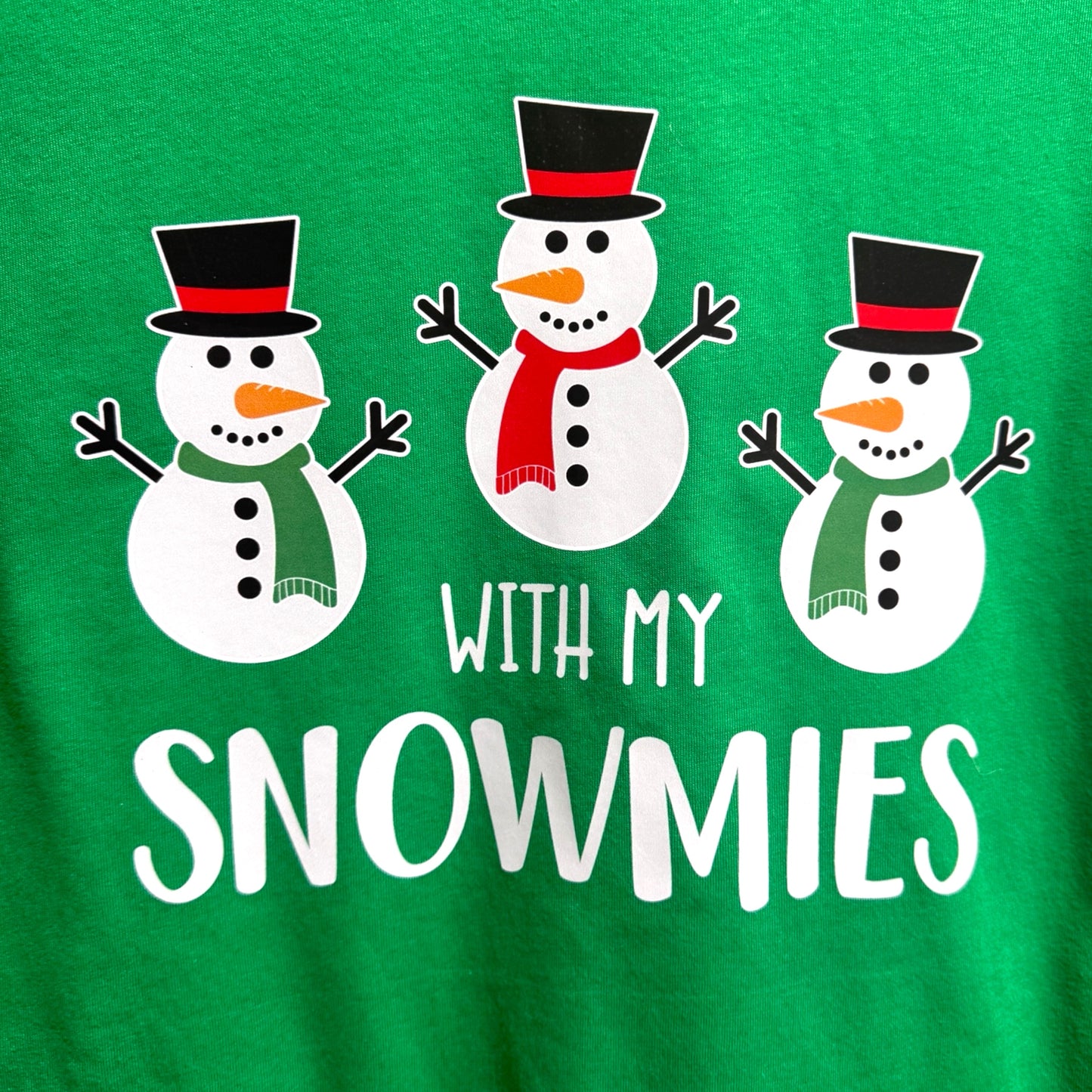With My Snowmies! Women's V-Neck Tee - 'Junior Fit'
