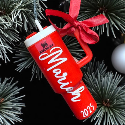Cheers to the Season: Personalized Mini Stanley Cup Ornaments for the Perfect Gift!