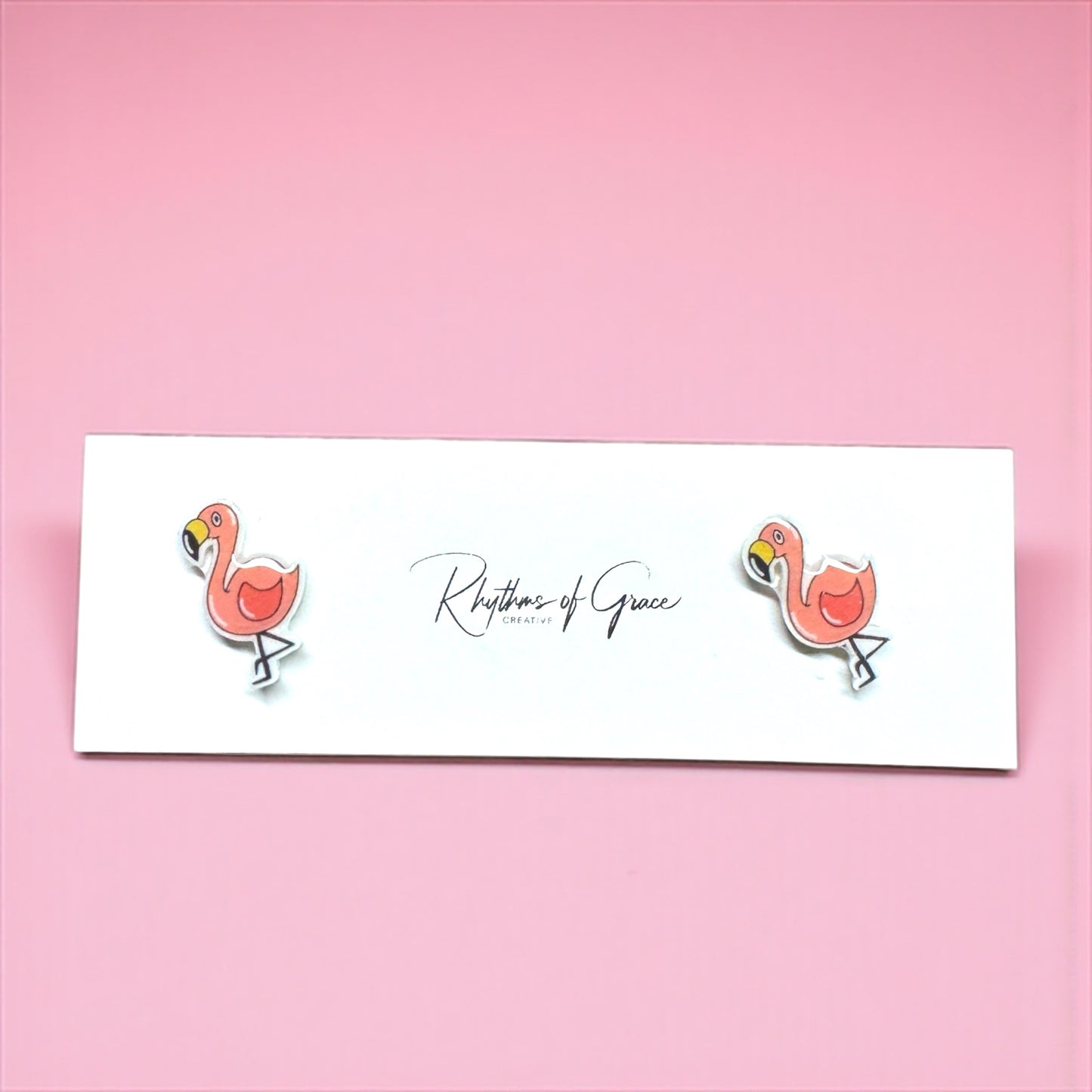 Pretty in Pink – Flamingo Stud Earrings 🦩