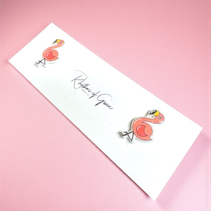 Pretty in Pink – Flamingo Stud Earrings 🦩