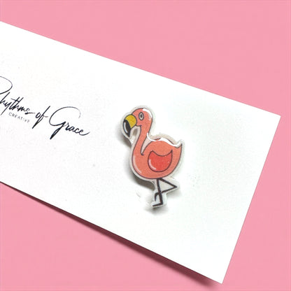 Pretty in Pink – Flamingo Stud Earrings 🦩