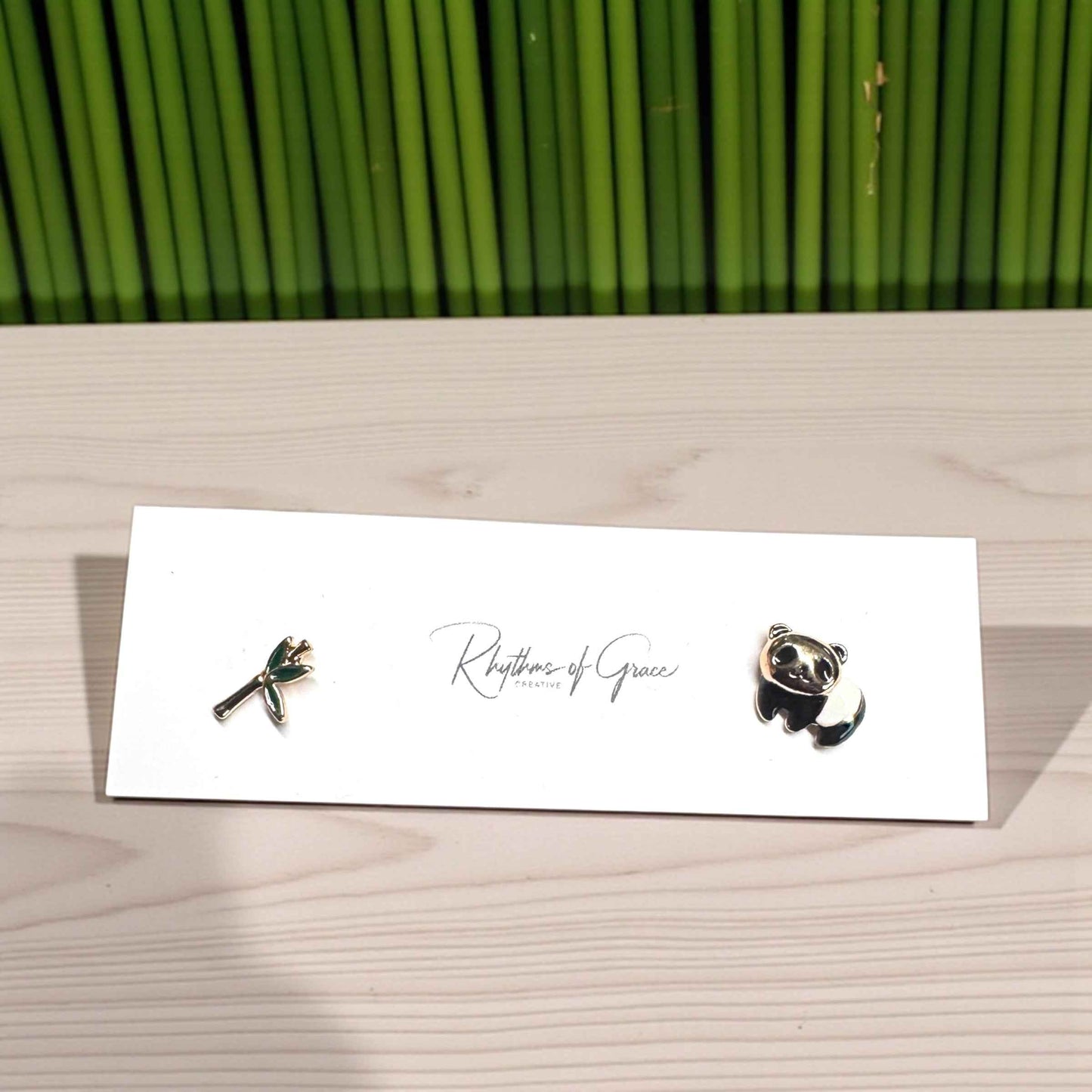 Panda Love I Bamboo Chic – Adorable Stud Earrings
