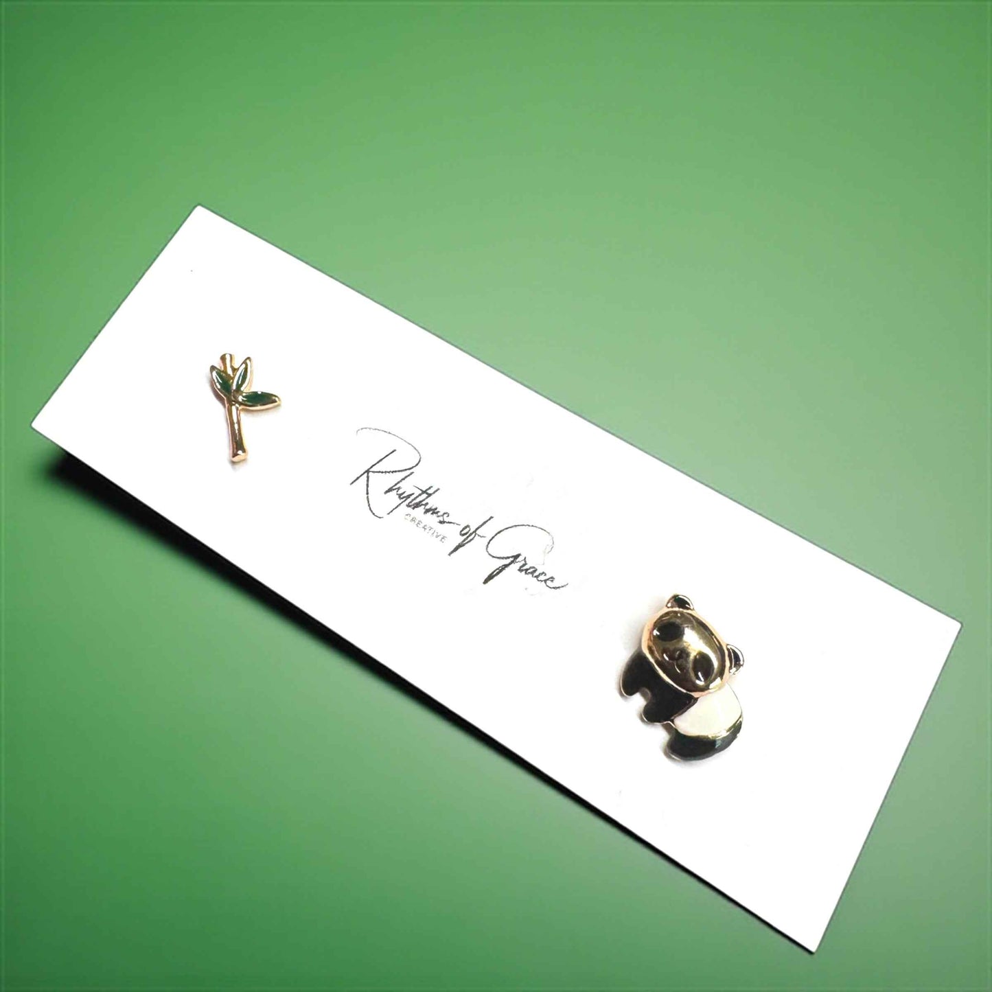 Panda Love I Bamboo Chic – Adorable Stud Earrings