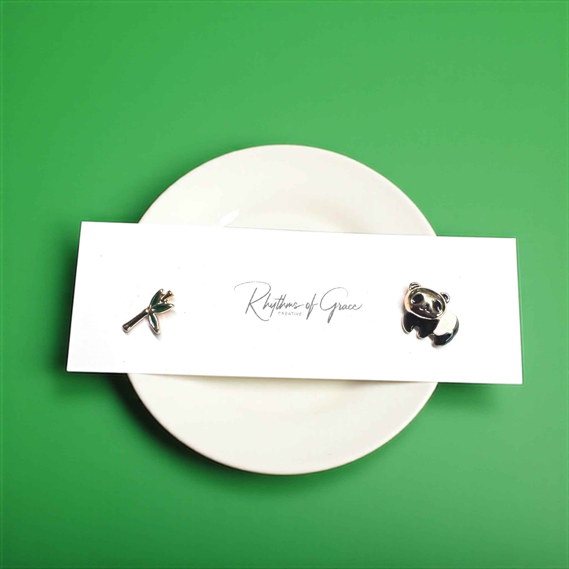 Panda Love I Bamboo Chic – Adorable Stud Earrings