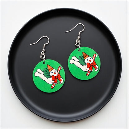 Mr. Bingle Christmas Dangle Earrings – Handmade Holiday Jewelry 🎄