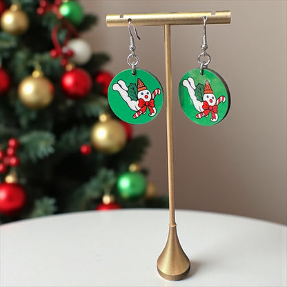 Mr. Bingle Christmas Dangle Earrings – Handmade Holiday Jewelry 🎄
