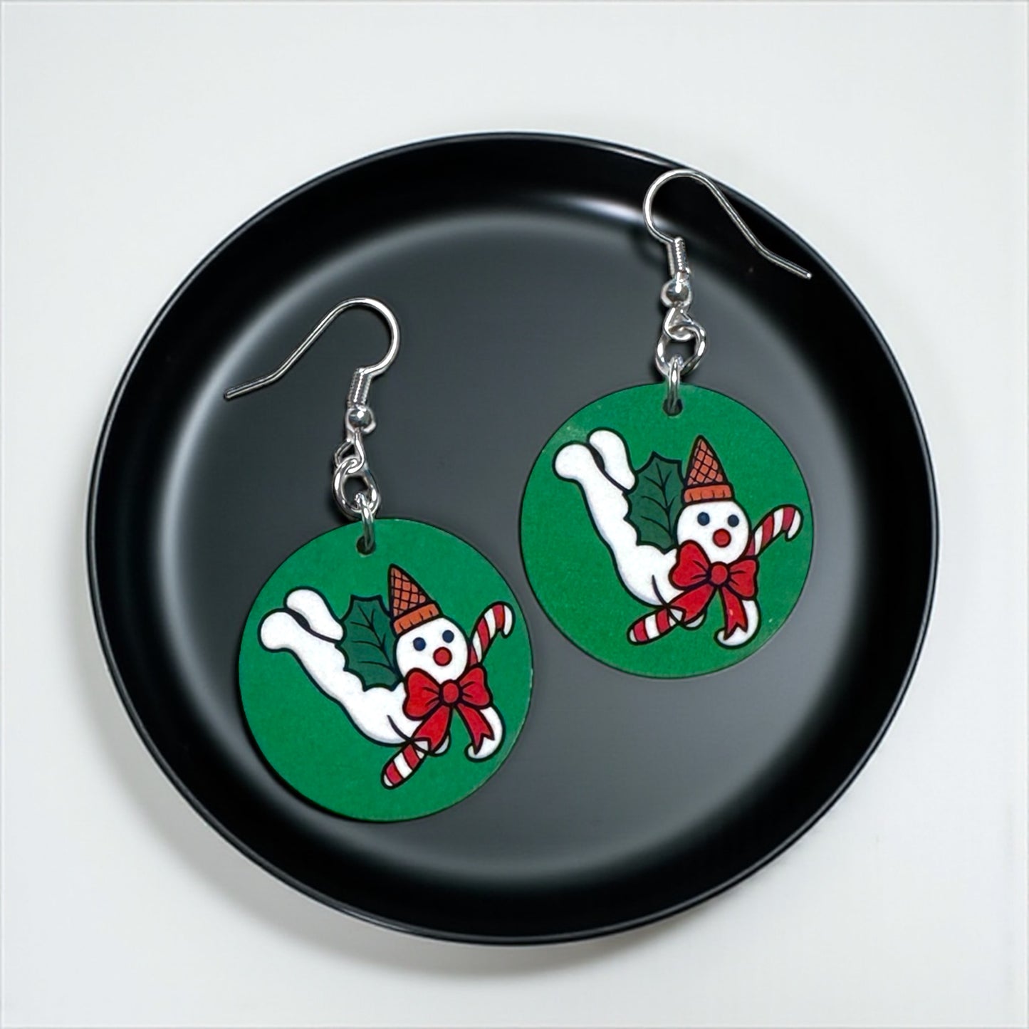 Mr. Bingle Christmas Dangle Earrings – Handmade Holiday Jewelry 🎄