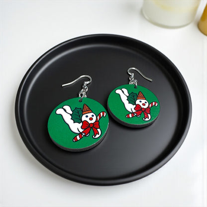 Mr. Bingle Christmas Dangle Earrings – Handmade Holiday Jewelry 🎄