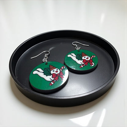 Mr. Bingle Christmas Dangle Earrings – Handmade Holiday Jewelry 🎄
