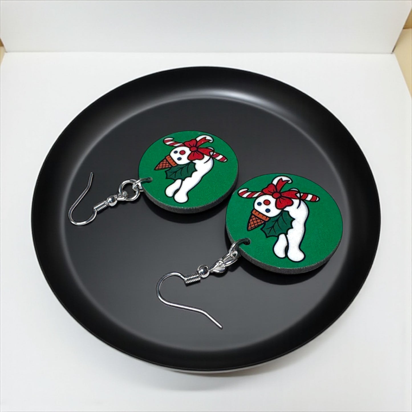 Mr. Bingle Christmas Dangle Earrings – Handmade Holiday Jewelry 🎄