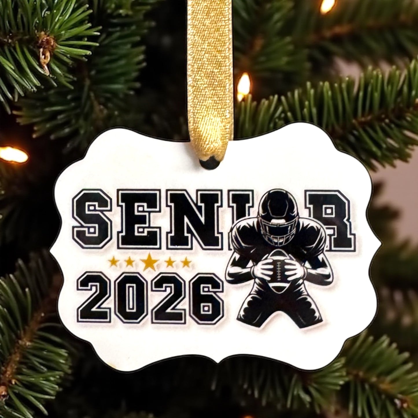Class of 2026 Senior Football Ornament | Personalized Christmas Keepsake 🎓