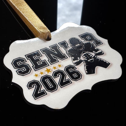 Class of 2026 Senior Football Ornament | Personalized Christmas Keepsake 🎓