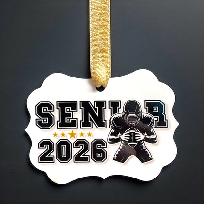 Class of 2026 Senior Football Ornament | Personalized Christmas Keepsake 🎓