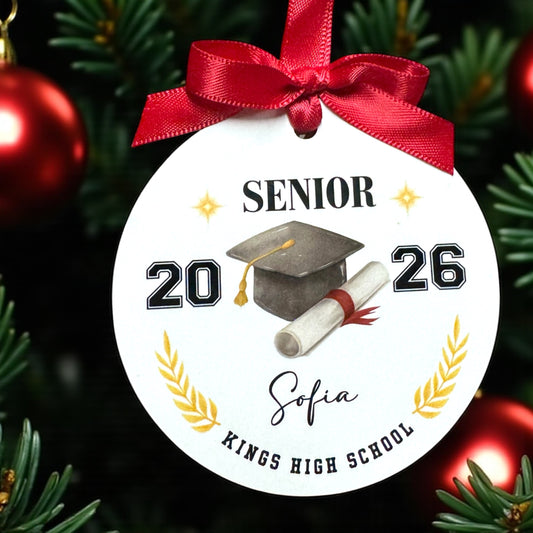 Class of 2026 Senior Custom Ornament | Personalized Christmas Keepsake 🎓