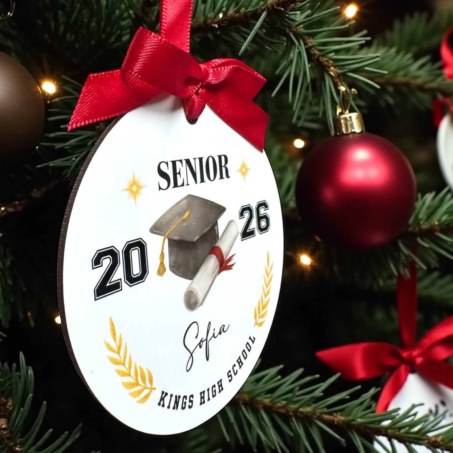 Class of 2026 Senior Custom Ornament | Personalized Christmas Keepsake 🎓