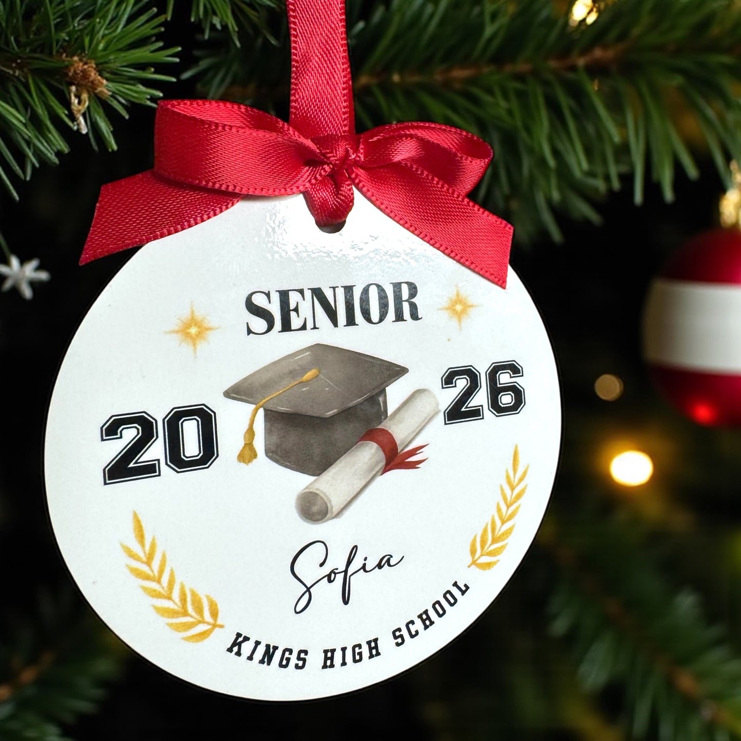 Class of 2026 Senior Custom Ornament | Personalized Christmas Keepsake 🎓