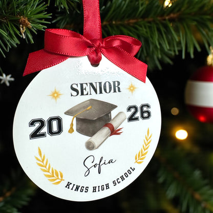 Class of 2026 Senior Custom Ornament | Personalized Christmas Keepsake 🎓
