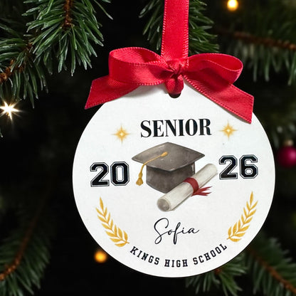 Class of 2026 Senior Custom Ornament | Personalized Christmas Keepsake 🎓