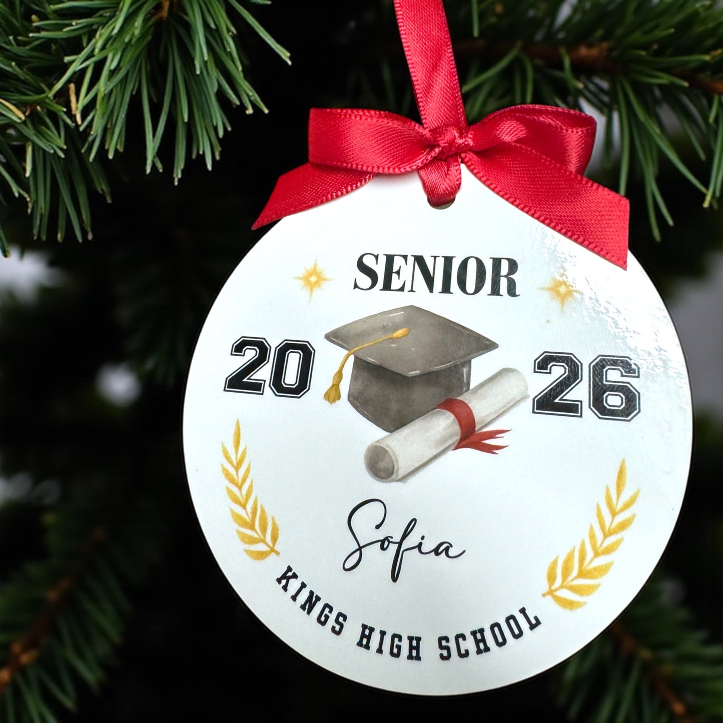 Class of 2026 Senior Custom Ornament | Personalized Christmas Keepsake 🎓