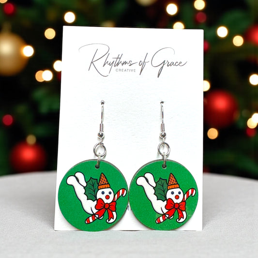 Mr. Bingle Christmas Dangle Earrings – Handmade Holiday Jewelry 🎄