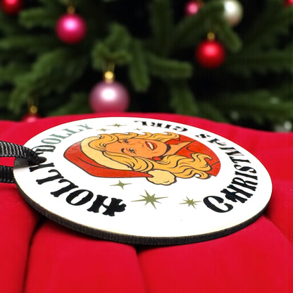 Holly Dolly Christmas Delight: A Festive Ornament for Dolly Fans!