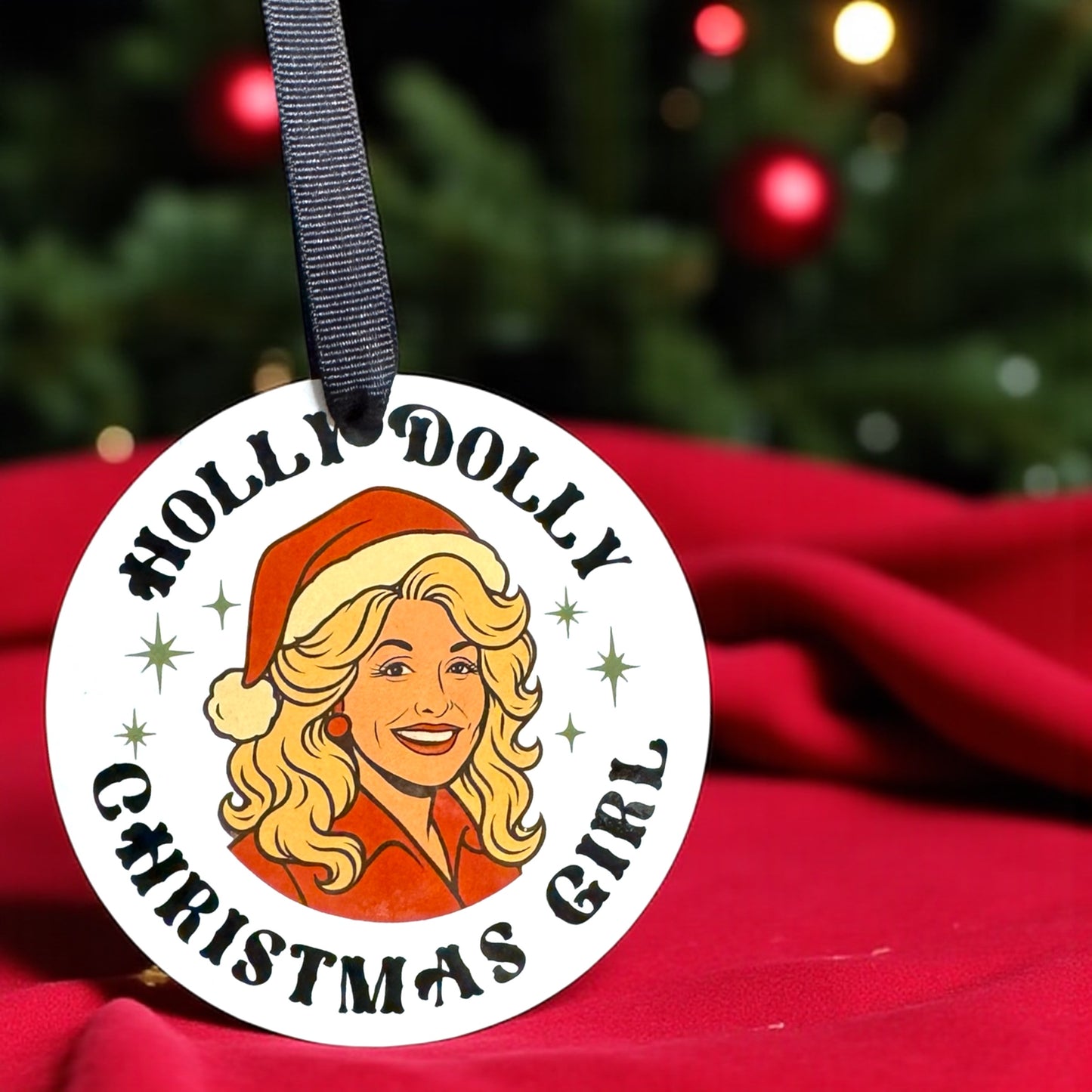 Holly Dolly Christmas Delight: A Festive Ornament for Dolly Fans!