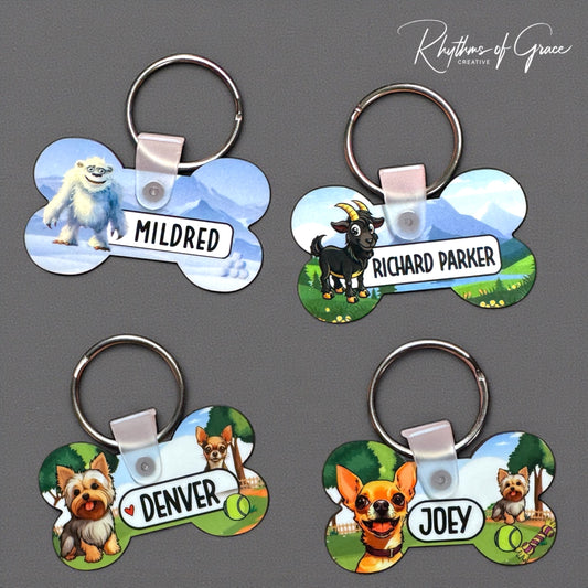 Personalized Cartoon Pet Tags | Custom Artist-Created Pet ID Tag