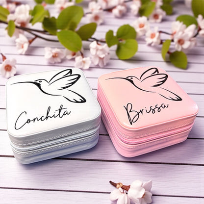 Personalized Travel Jewelry Box – Custom Gift for Bridesmaids, Birthdays & More!