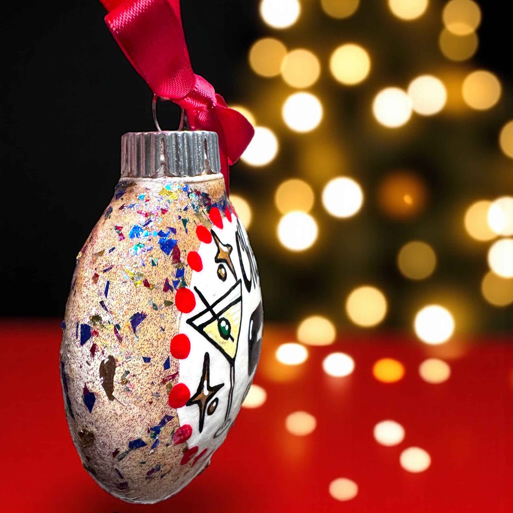 "Cheers to 50 Years!" Hand-Painted Ornament | 50th Birthday & Anniversary Gift