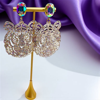 Purple & Gold Tiger Earrings – LSU Game Day Jewelry | 3 Fierce Styles!
