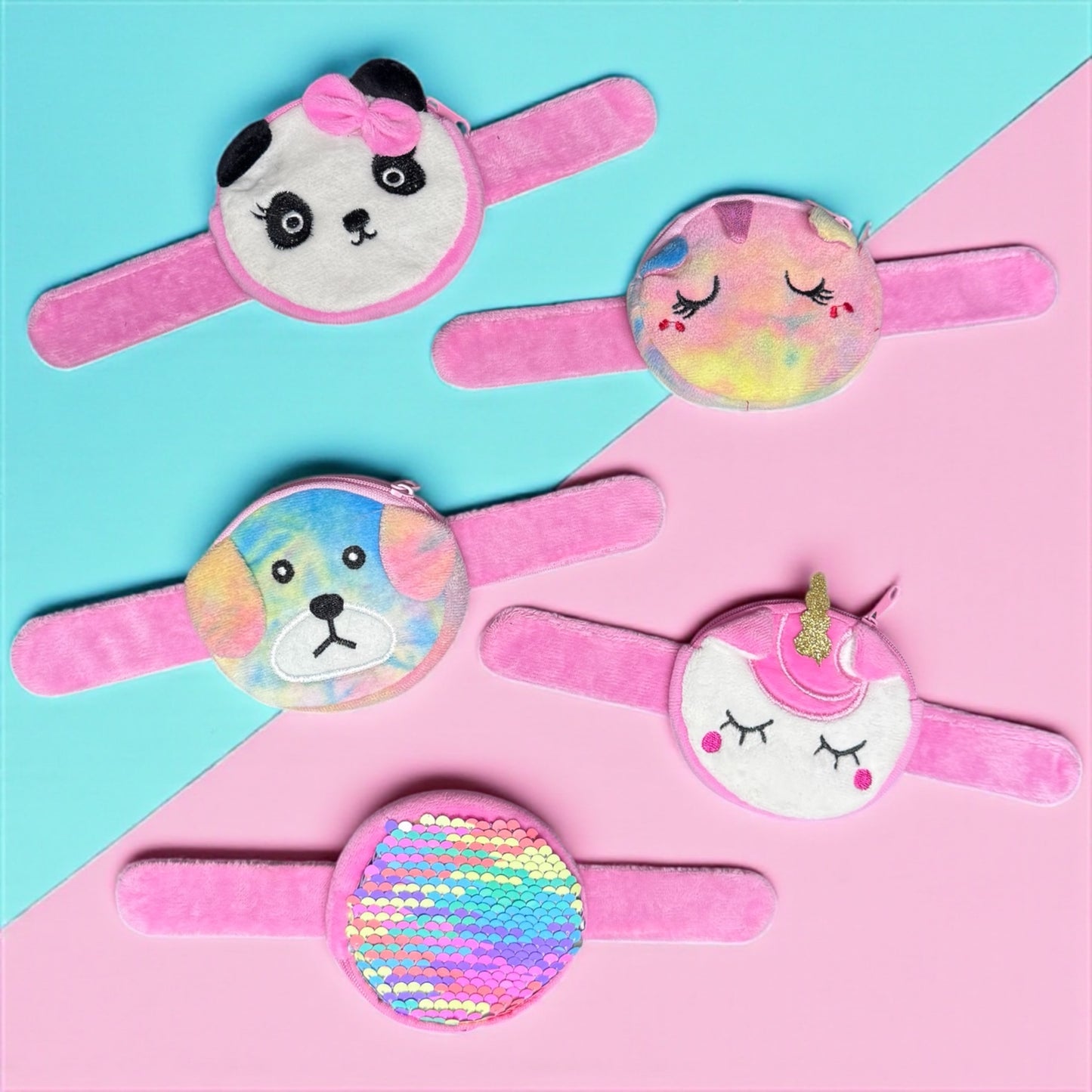 Cute & Cozy: Custom Plush Slap Bracelet Wrist Wallets!