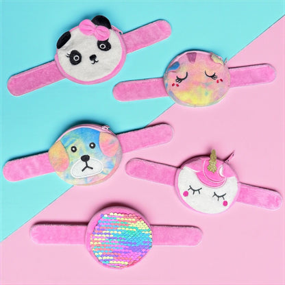 Cute & Cozy: Custom Plush Slap Bracelet Wrist Wallets!