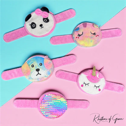 Cute & Cozy: Custom Plush Slap Bracelet Wrist Wallets!
