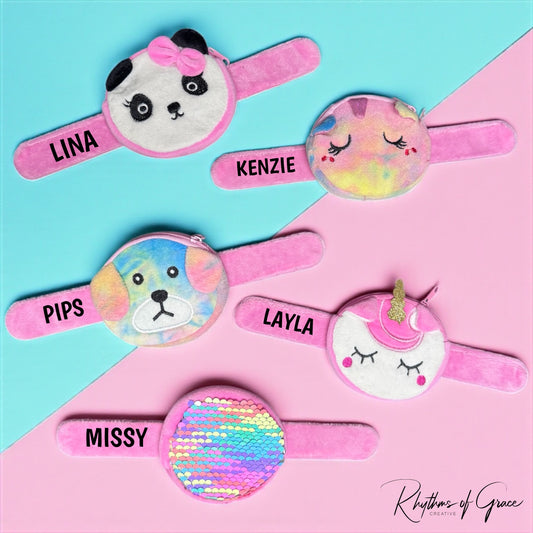 Cute & Cozy: Custom Plush Slap Bracelet Wrist Wallets!