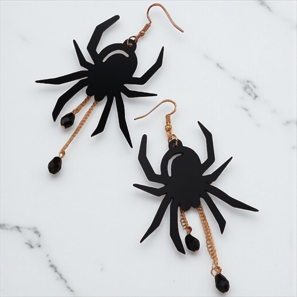 Spooktacular Spider Dangle Earrings: Unleash Your Inner Spider Queen!