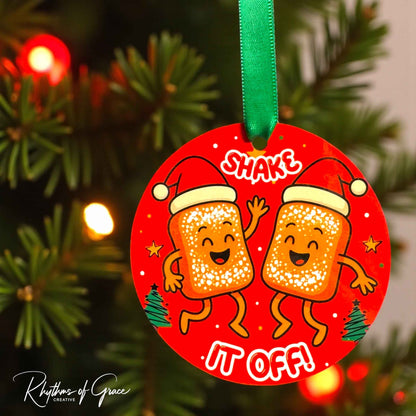 Shake It Off with Our Adorable Beignet Themed Christmas Ornament – A Sweet Holiday Delight!