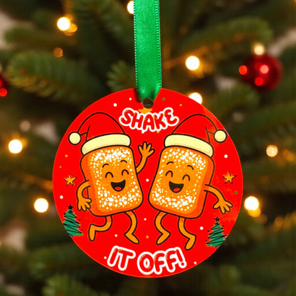 Shake It Off with Our Adorable Beignet Themed Christmas Ornament – A Sweet Holiday Delight!