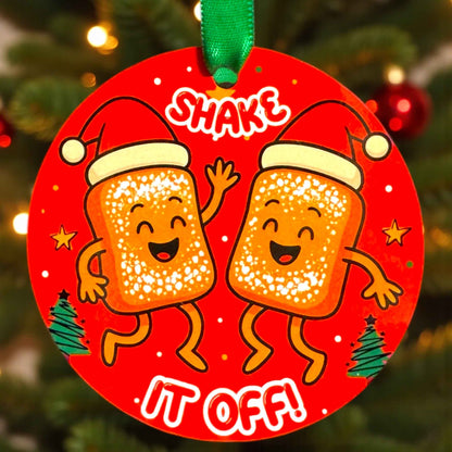 Shake It Off with Our Adorable Beignet Themed Christmas Ornament – A Sweet Holiday Delight!