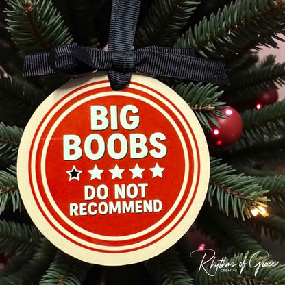 Funny BIG B00BS Christmas Ornament – Hilarious Holiday Decor & Custom Personalized Gift!