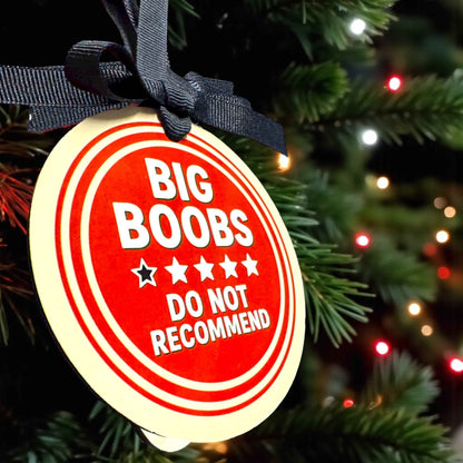 Funny BIG B00BS Christmas Ornament – Hilarious Holiday Decor & Custom Personalized Gift!