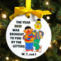 “The Year 2025 Was Brought to You By the Letters W, T & F” Ornament | Funny Bert & Ernie Christmas Ornament