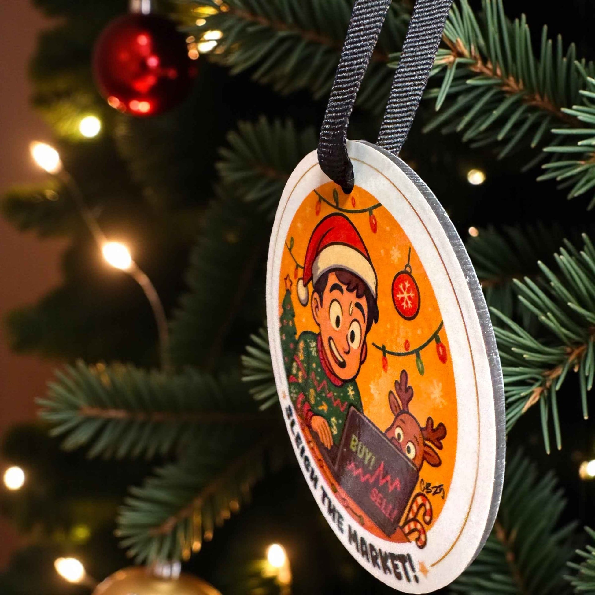 SLEIGH THE MARKET Ornament - For the Stock Market Whiz!