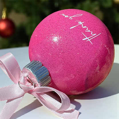 Bright & Colorful Christmas Tree Baubles – Hand-Painted Glitter Ornaments