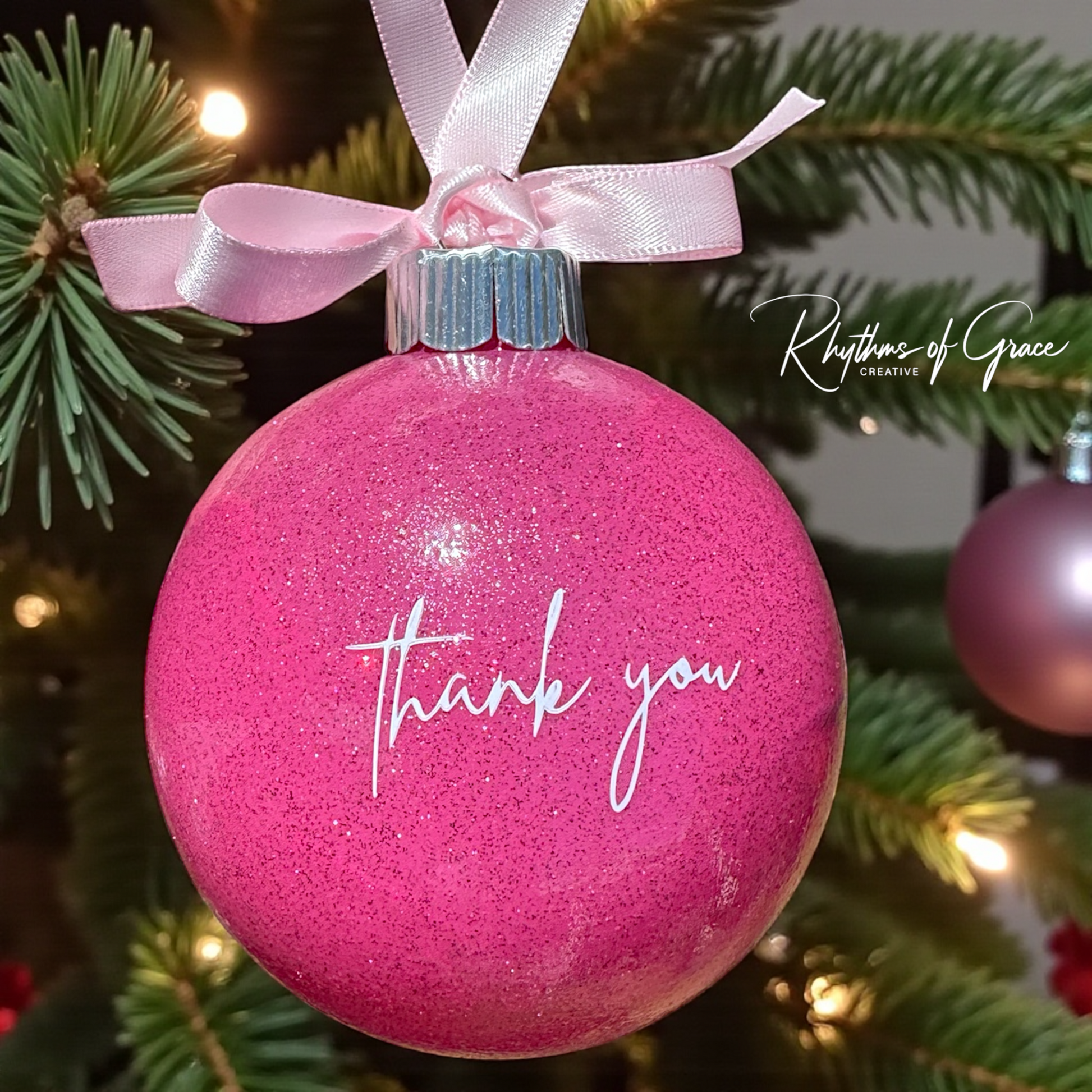 Bright & Colorful Christmas Tree Baubles – Hand-Painted Glitter Ornaments