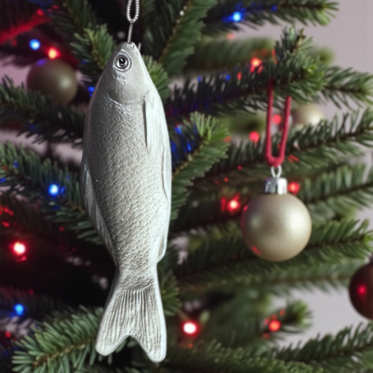 Realistic Fish Ornament – Squishy Fishing Ornament with Hook – Funny Fisherman Christmas Decor