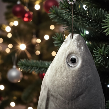Realistic Fish Ornament – Squishy Fishing Ornament with Hook – Funny Fisherman Christmas Decor